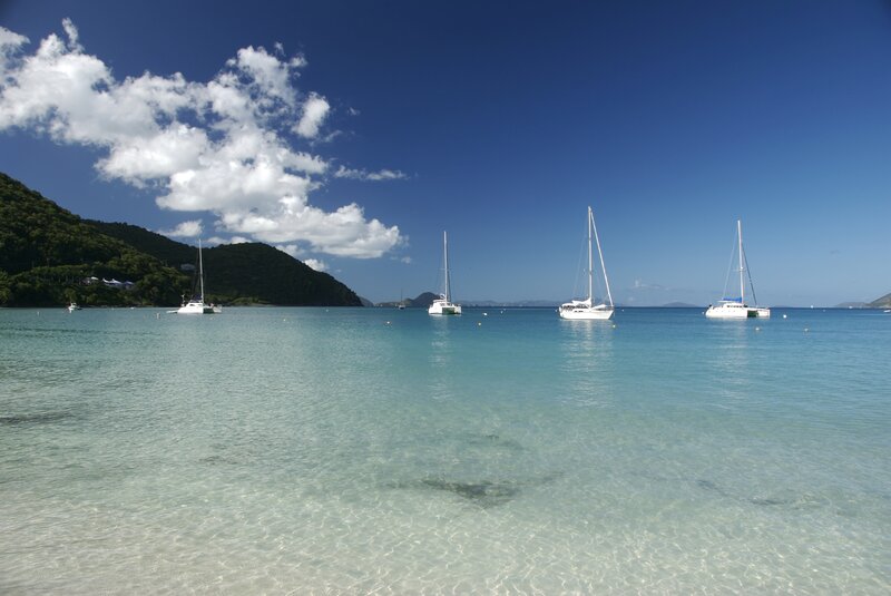 Sailboats in Clear Water