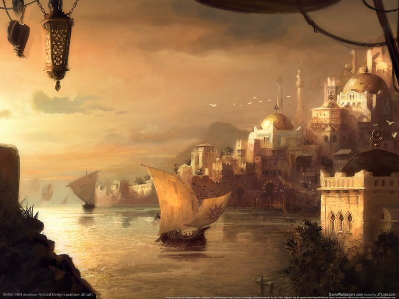 Sailboats in Harbor — Gold, Serene, Sunset