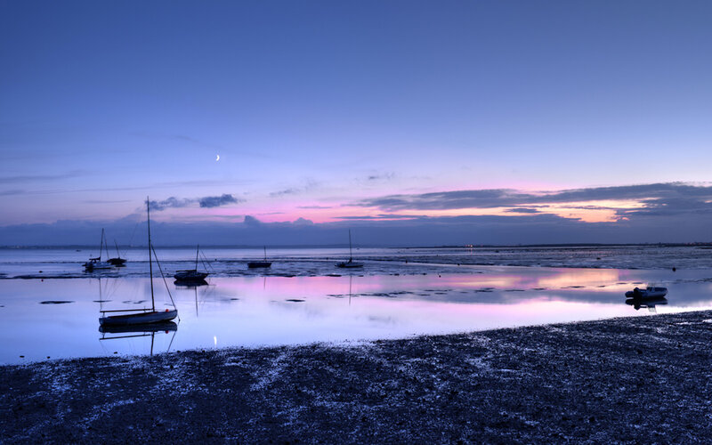 Sailboats in Shallow Water