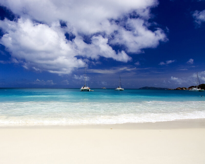 Sailboats in Turquoise Water
