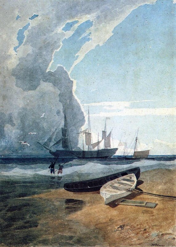 Sailboats on a beach