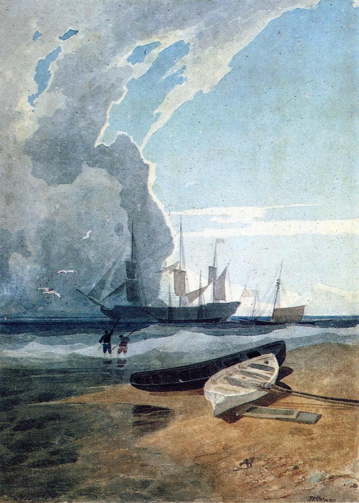 Sailboats on a beach