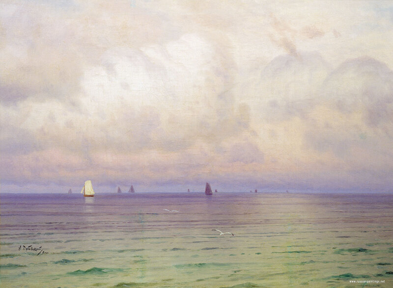 Sailboats on a calm sea