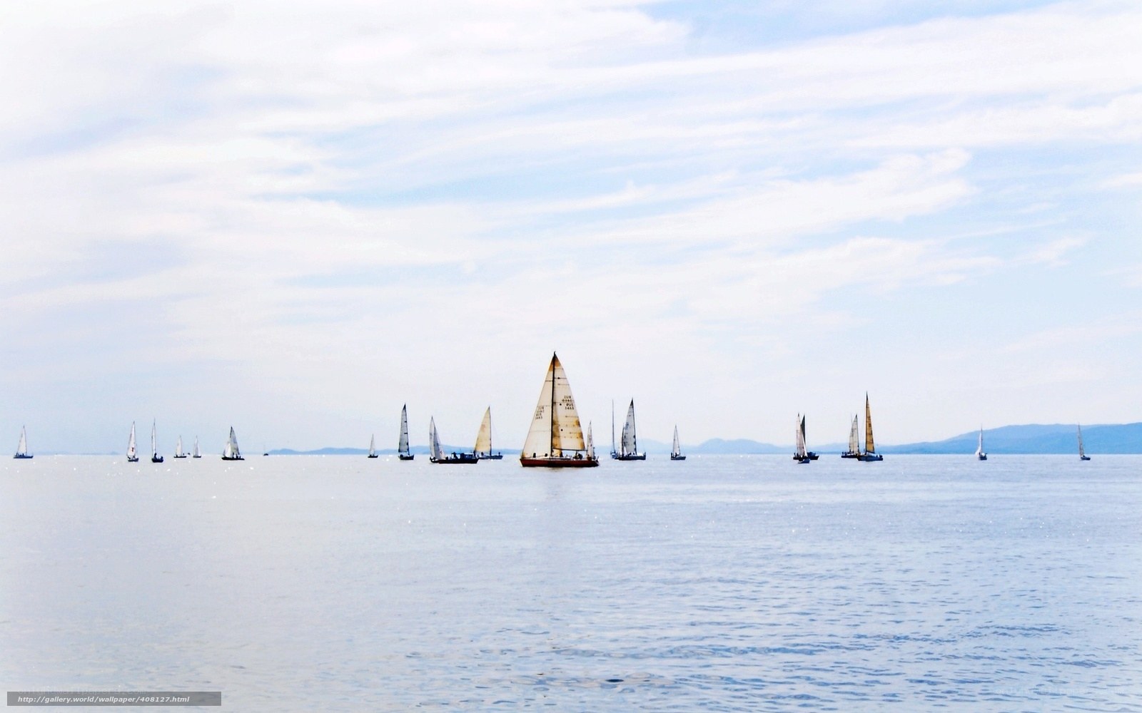 Sailboats on a calm sea
