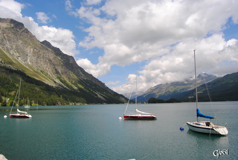 Sailboats on a Lake — Blue, Serene, Afternoon, Photograph