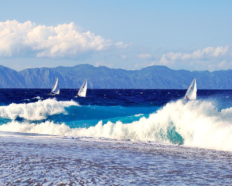 Sailboats on a sunny day