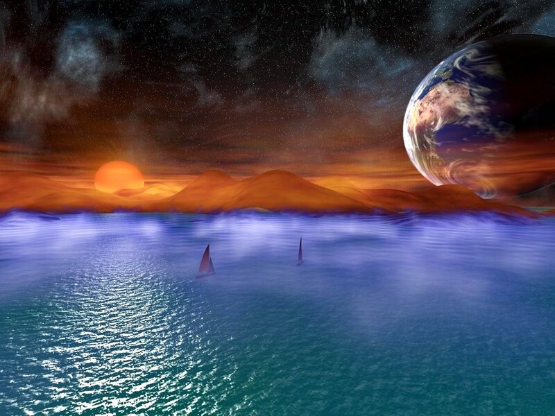 Sailboats on Alien Planet