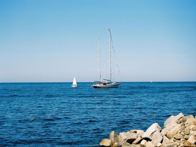 Sailboats on Blue Water — Serene, Afternoon