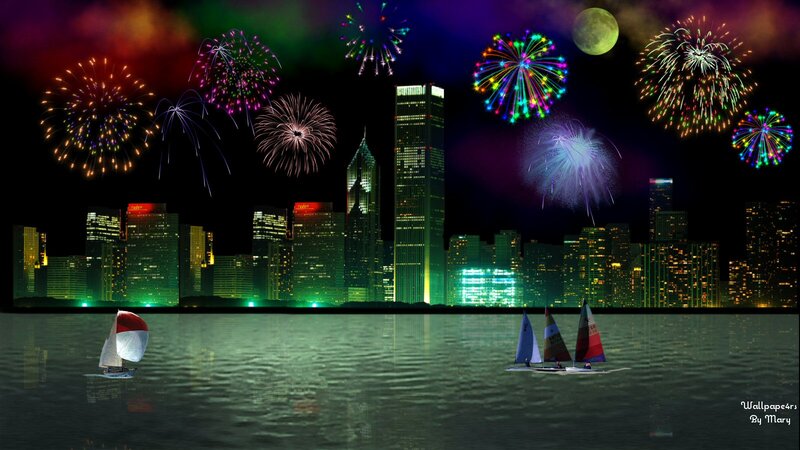 Sailboats over Water