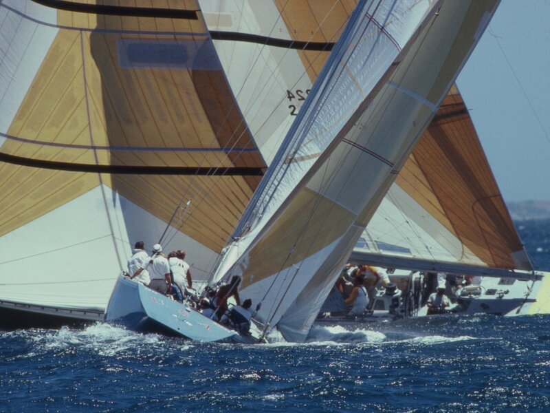 Sailboats Racing — Blue