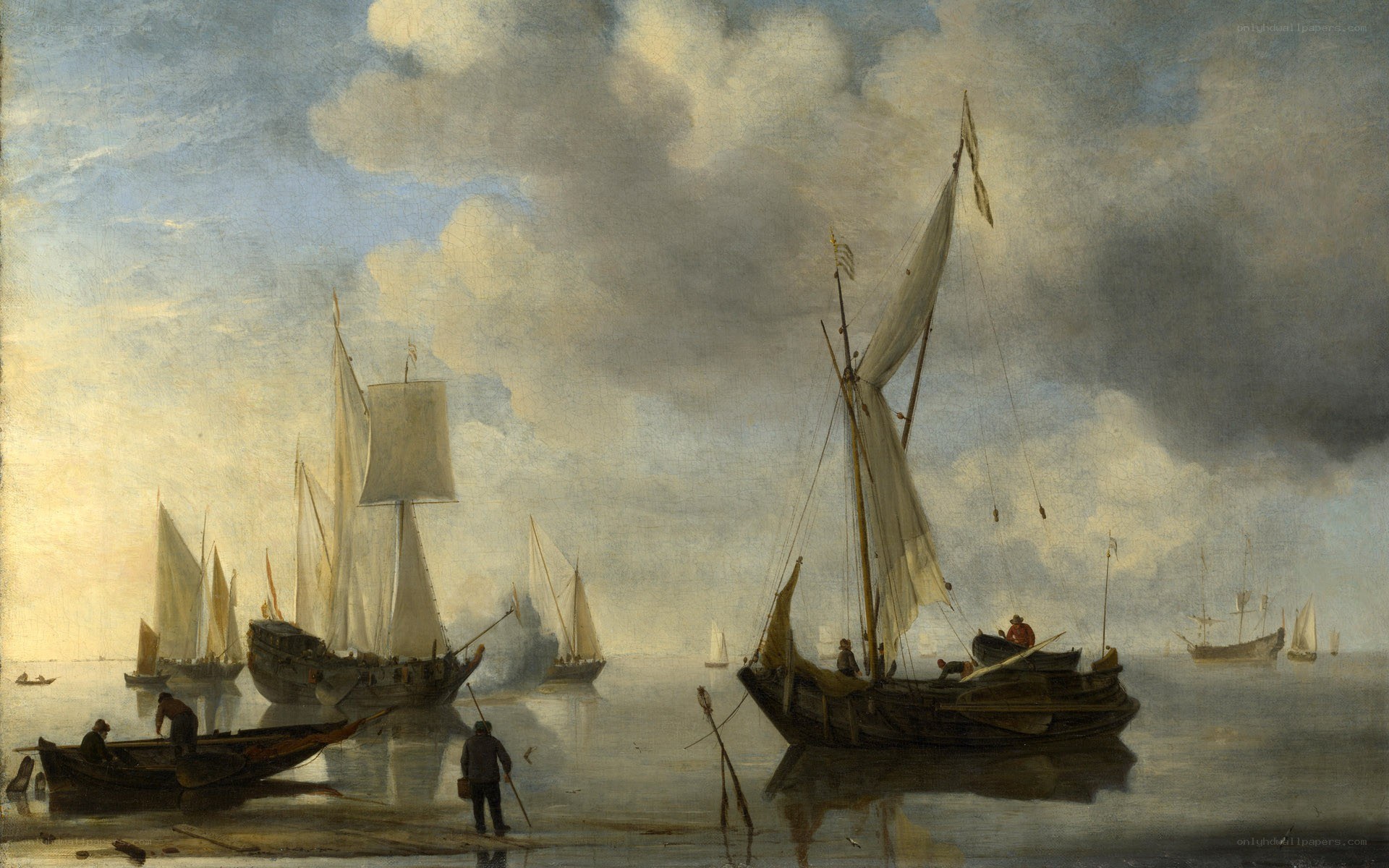 Sailing boats at sea