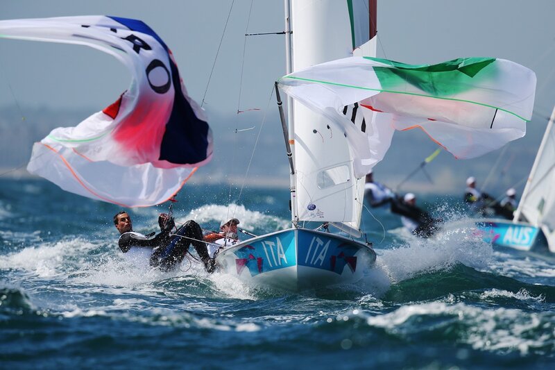 Sailing competition in progress