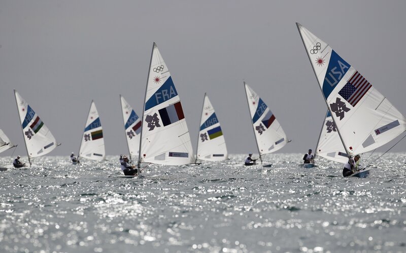 Sailing competition on the water