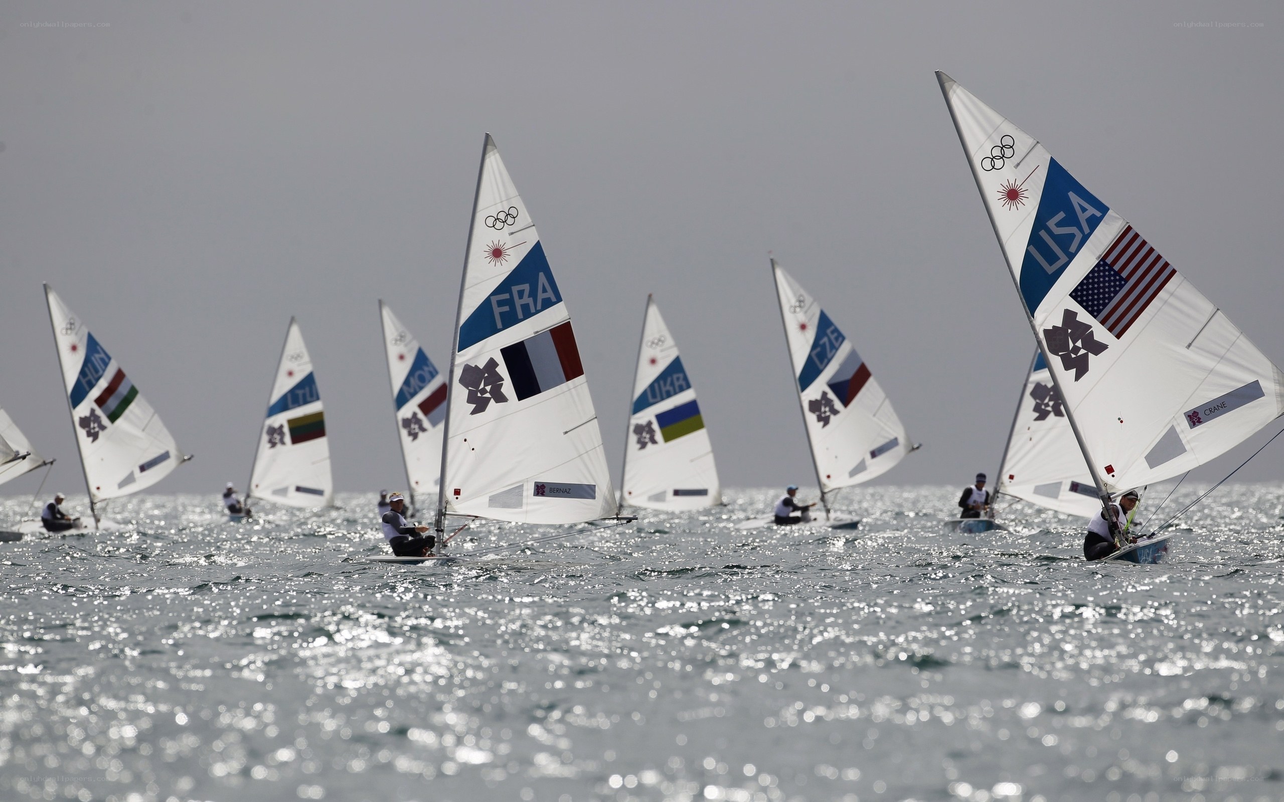 Sailing competition on the water