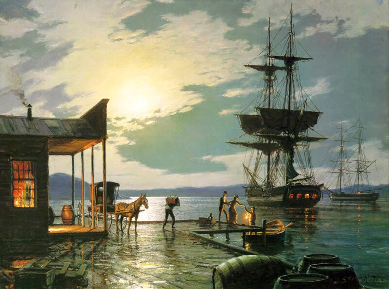 Sailing Ship at Dock