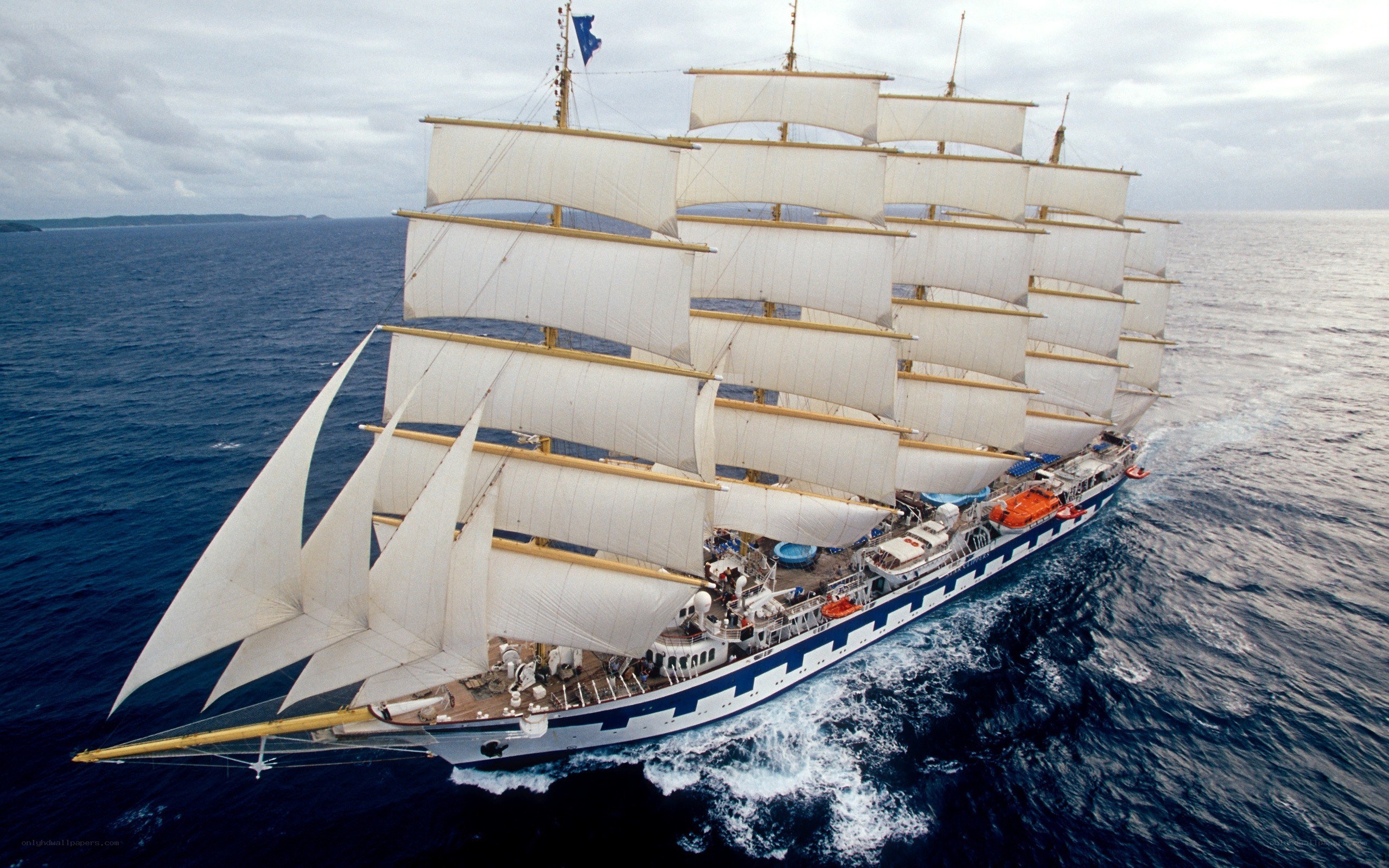 sailing ship at sea