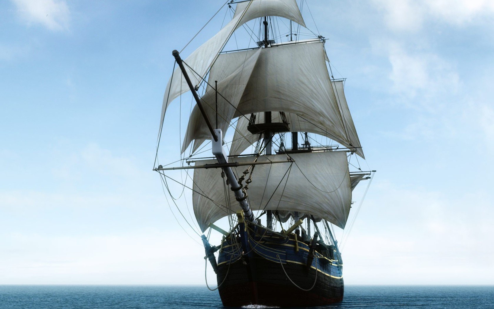 sailing ship at sea