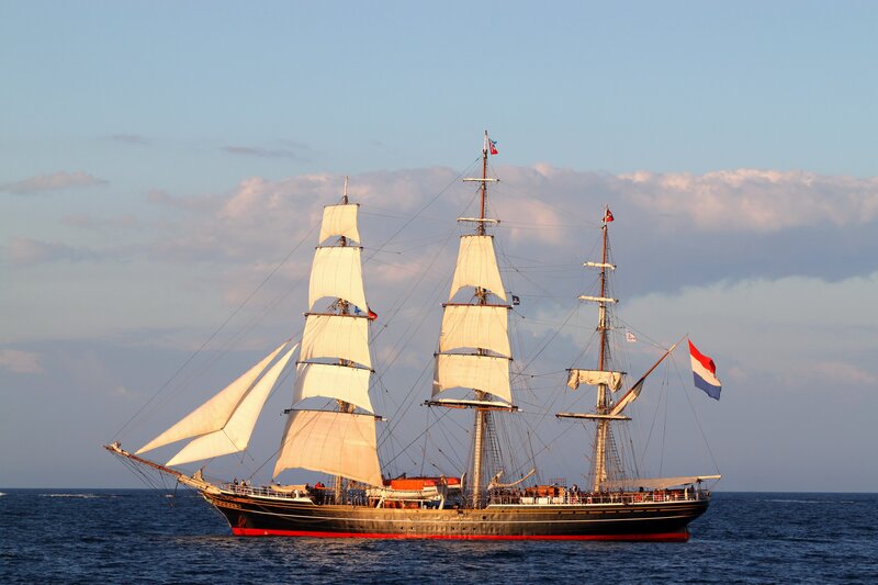 Sailing ship at sea