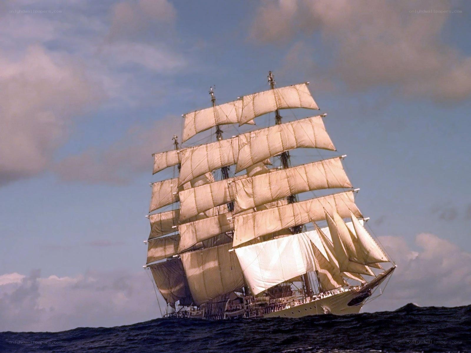 sailing ship at sea