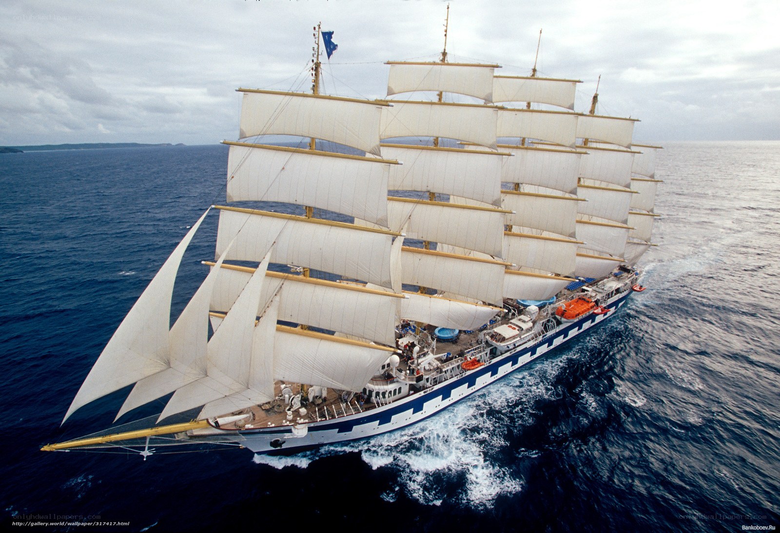 sailing ship at sea