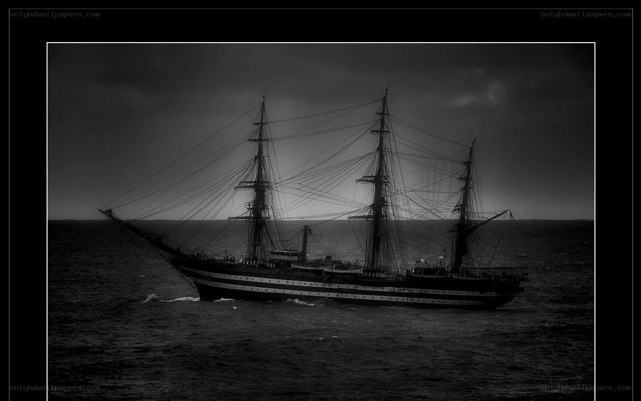 sailing ship at sea