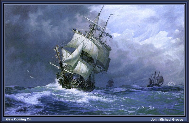 Sailing Ship in a Storm