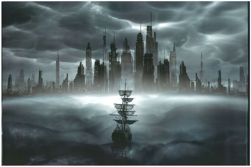Sailing Ship in Fog — Gray