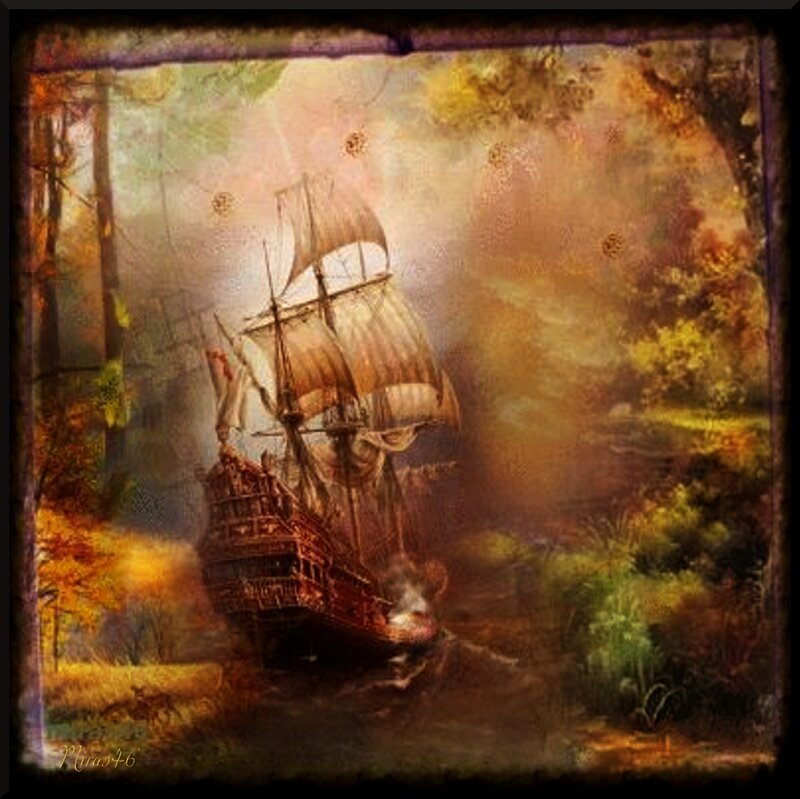 Sailing Ship in Forest