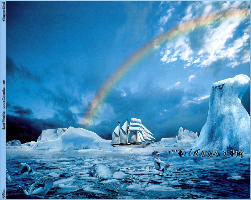 Sailing Ship in Ice — Blue