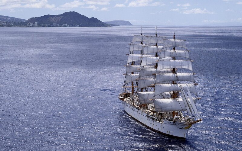 Sailing Ship in Ocean