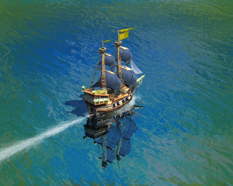 sailing ship on blue water