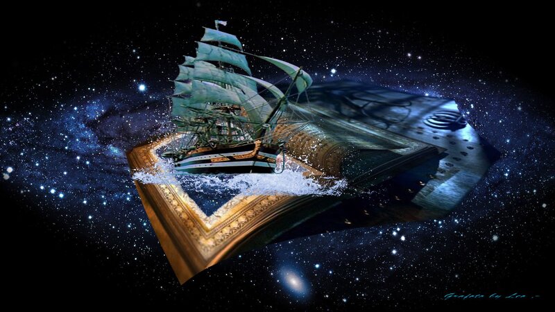 Sailing Ship on Book