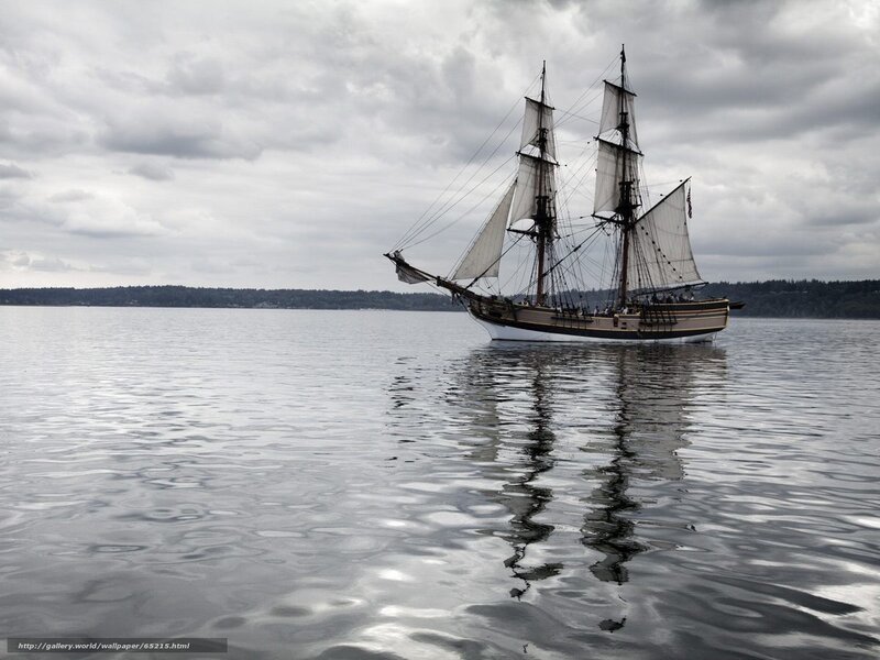 sailing ship on calm water