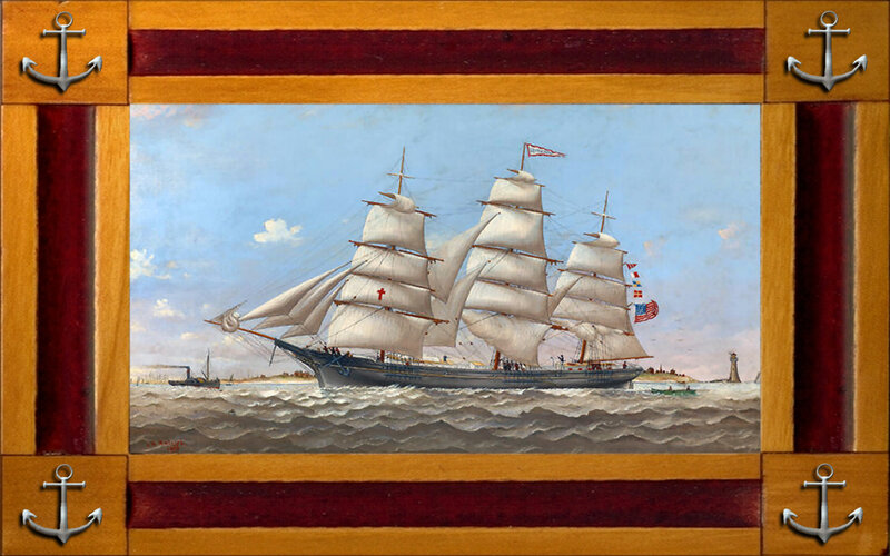Sailing Ship on Sea — Blue, Calm, Afternoon