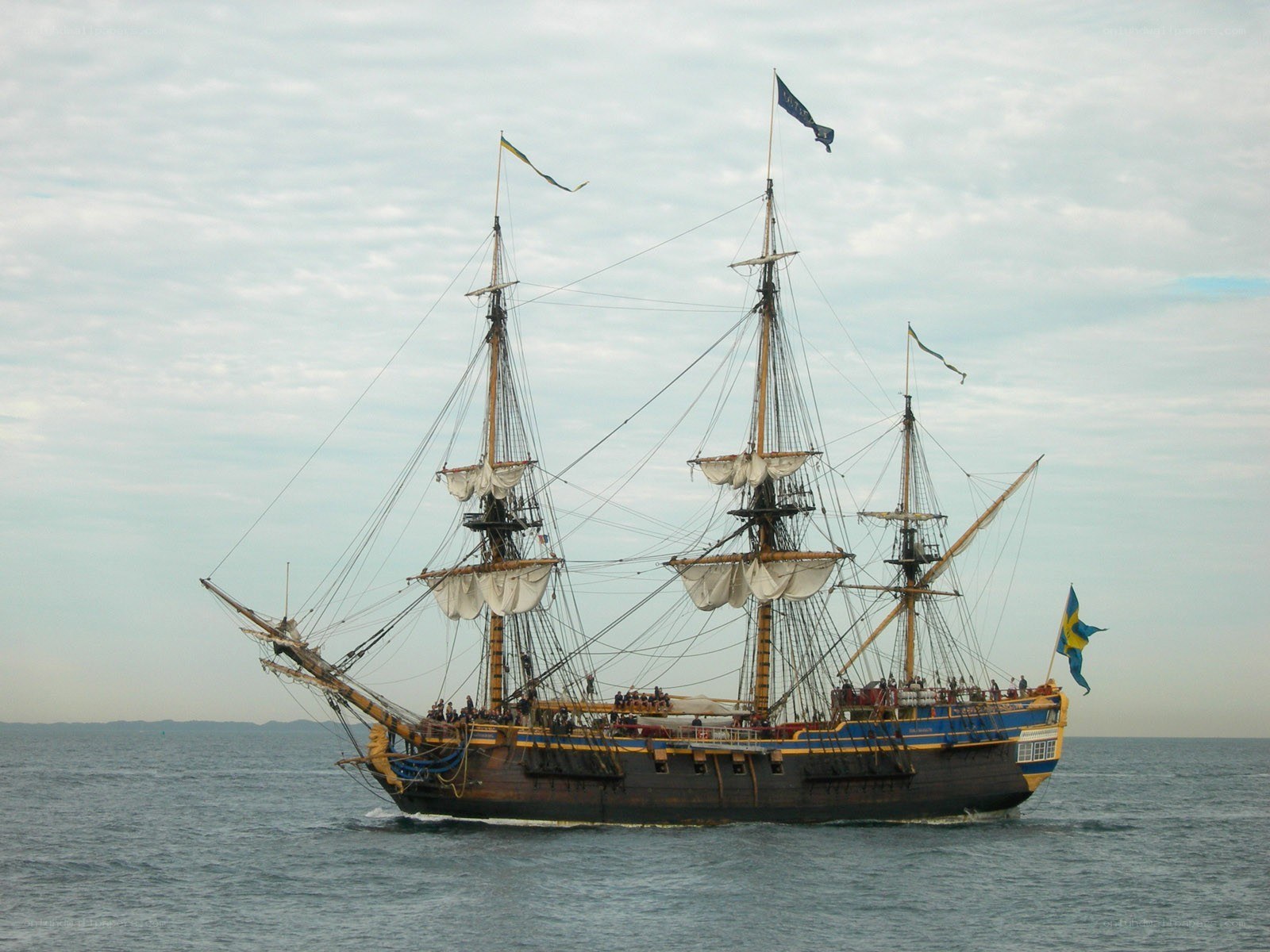 sailing ship on the sea