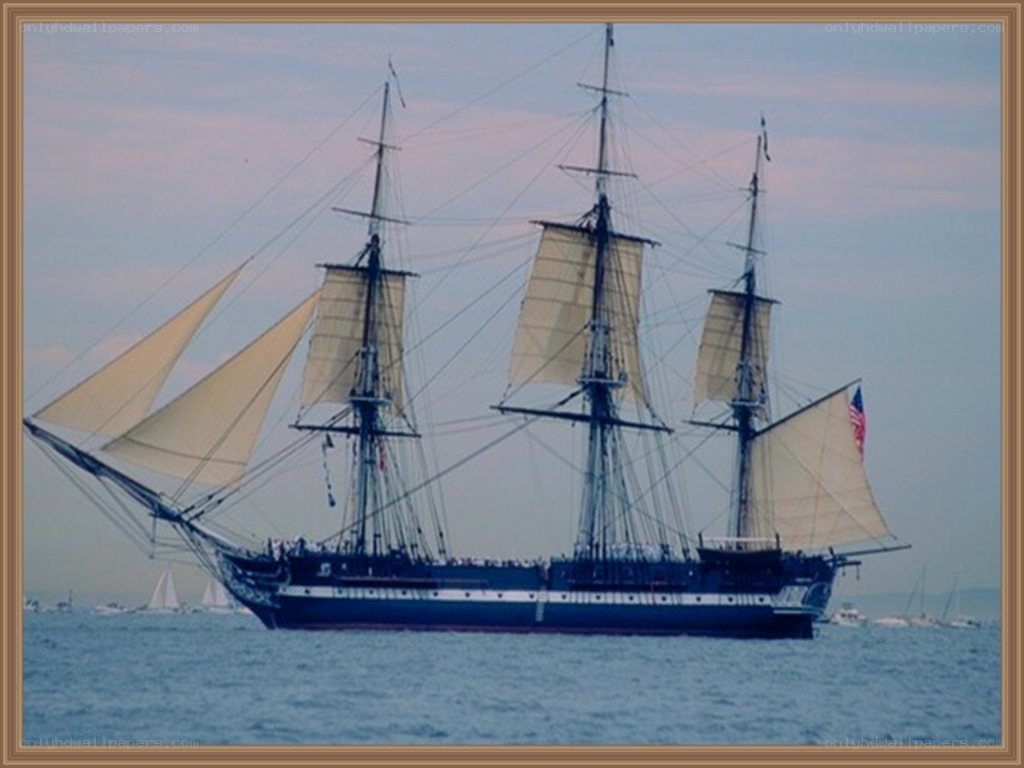 sailing ship on the water