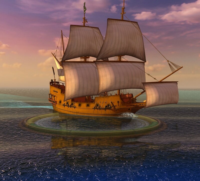Sailing Ship on Water