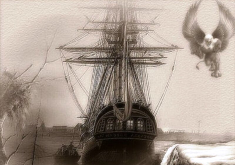 Sailing Ship with Eagle