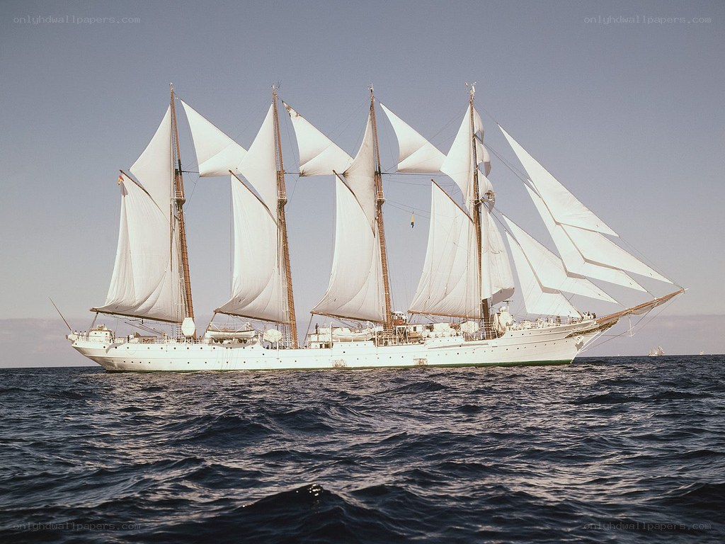 sailing ship with multiple masts