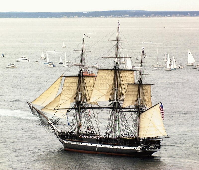 Sailing Ship with Sails — Gray