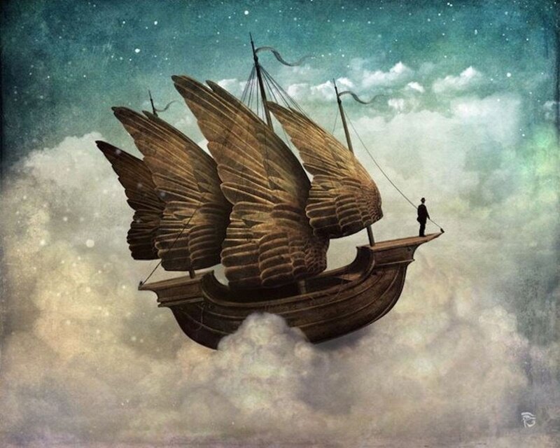 Sailing Ship with Wings