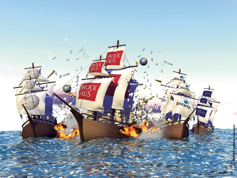 Sailing ships in battle