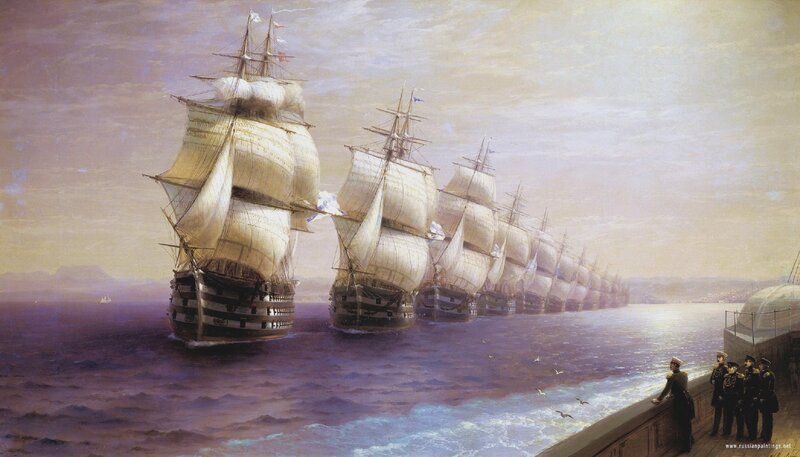 Sailing Ships in Formation
