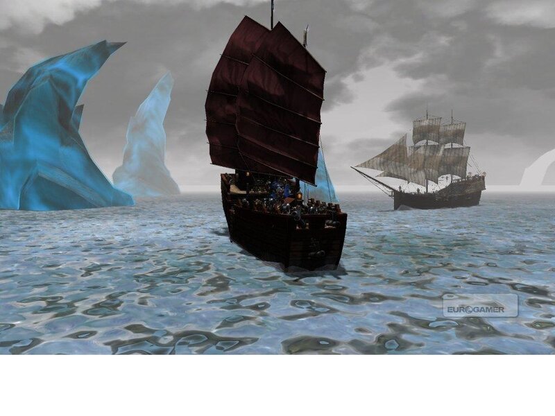 Sailing Ships in Icy Waters