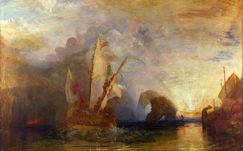 Sailing Ships in Storm — Yellow