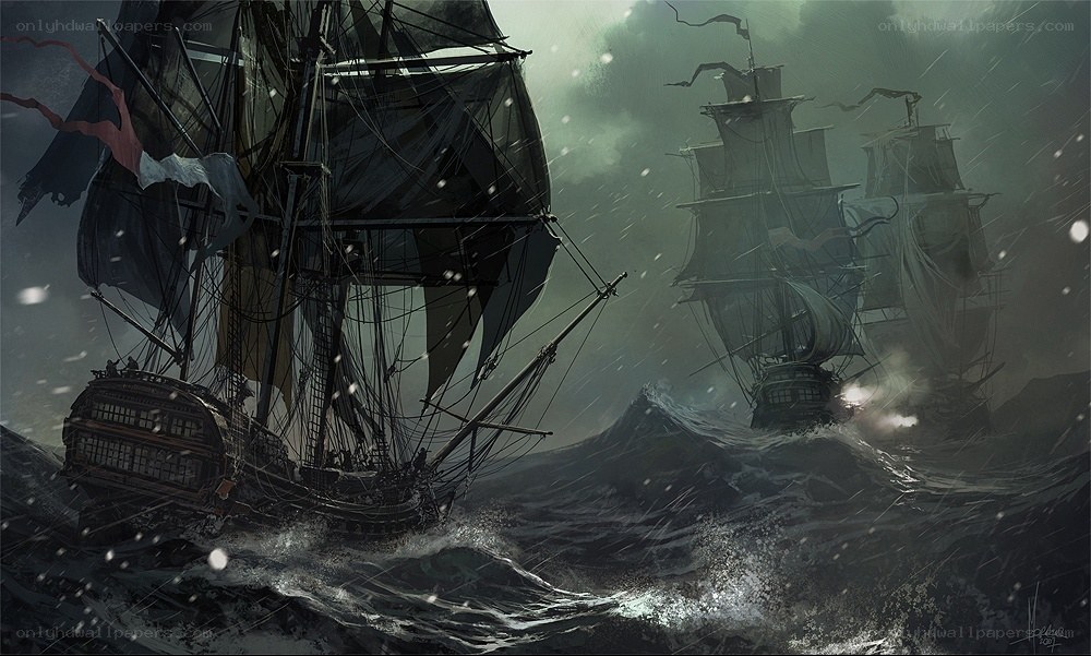 Sailing through a stormy sea