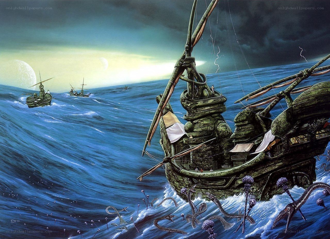 Sailing through a stormy sea