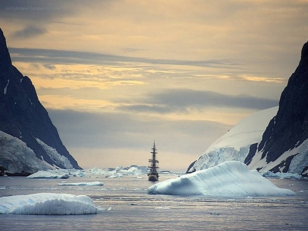 Sailing through an icy passage