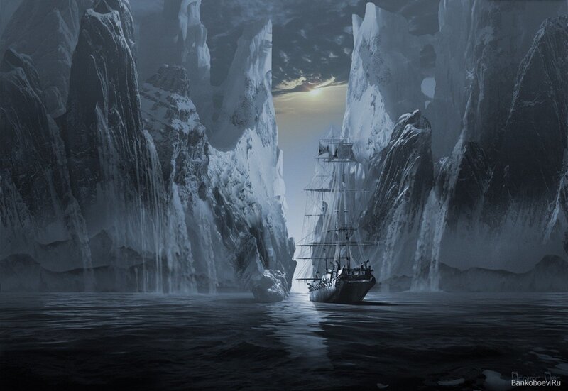 Sailing through an icy passage