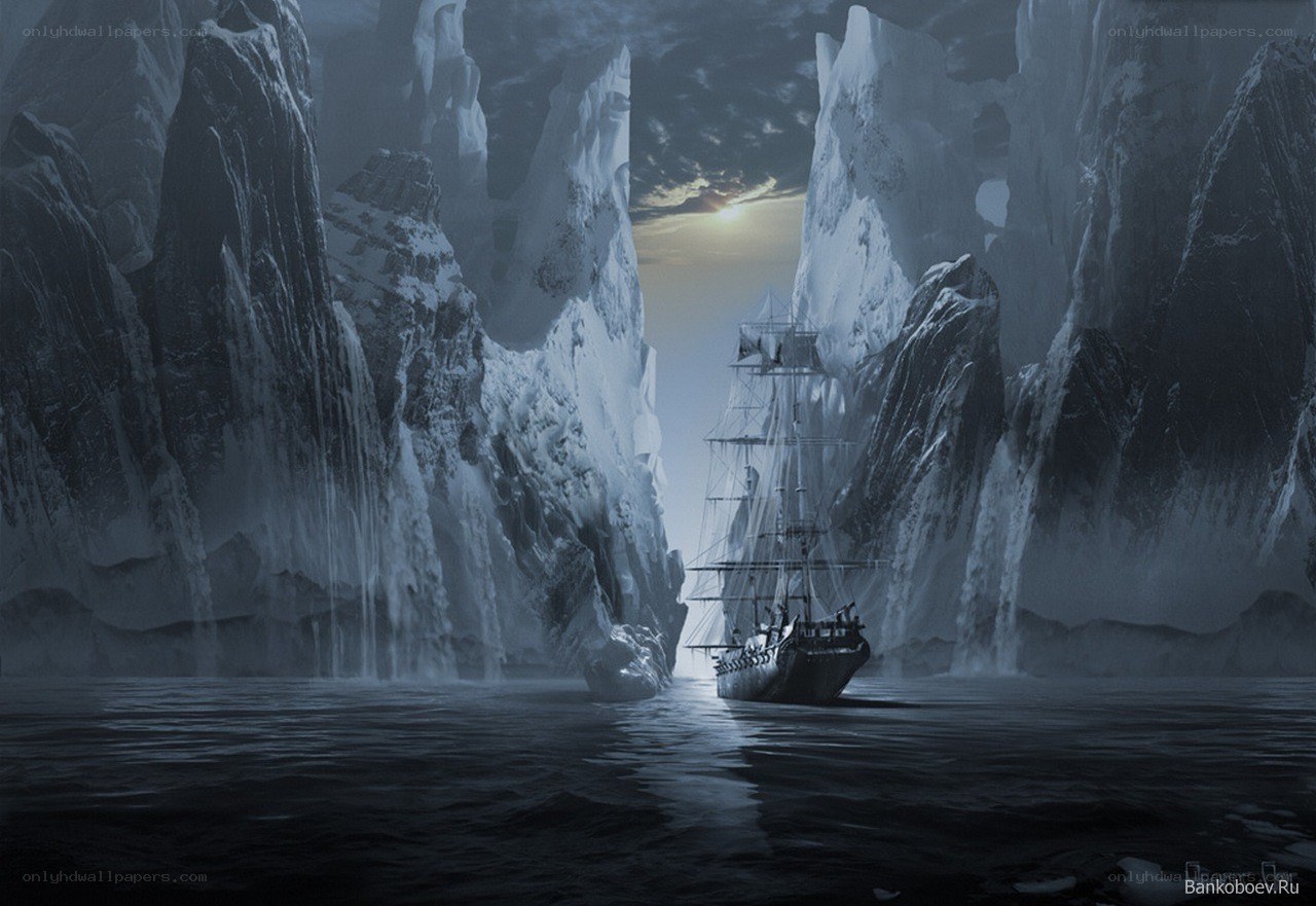 Sailing through an icy passage